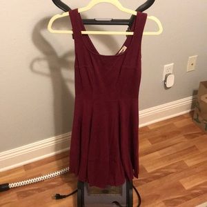 Maroon velvet dress